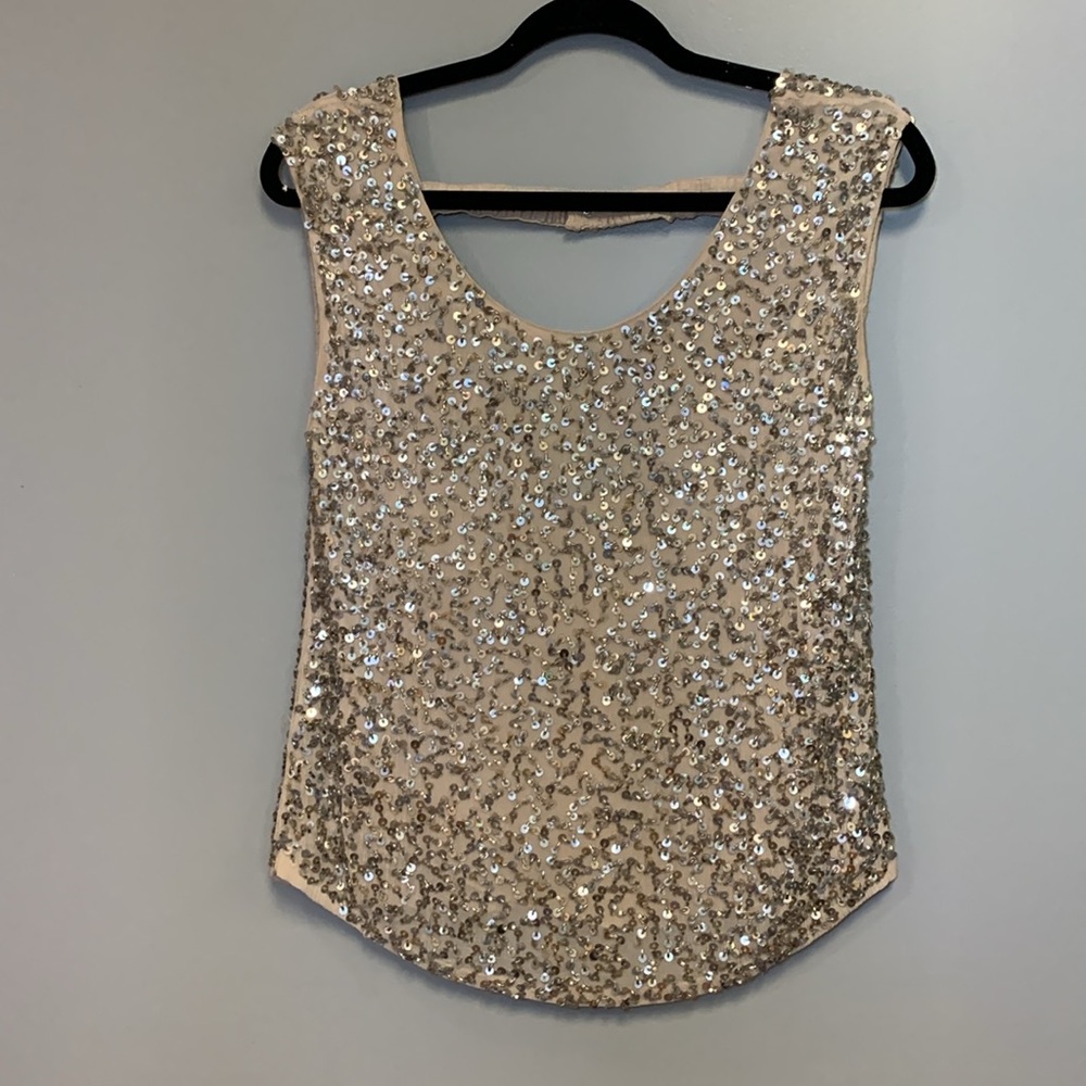 alice + olivia Sequin Top